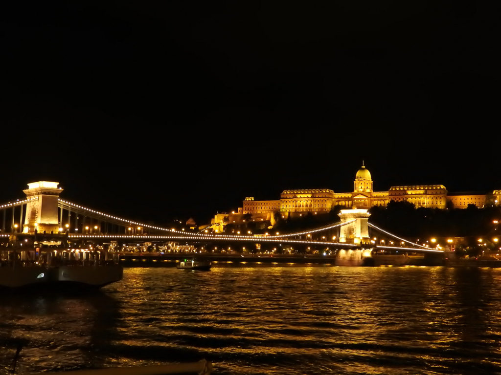 Budapest Buda Castle and Chain Bridge Night BRC